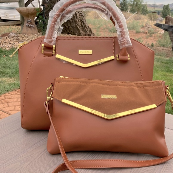 Joy & Iman Bags 3 Set Of 2 Purses Joy Iman Leather Satchel And